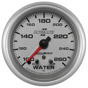 AutoMeter GAUGE WATER TEMP 2 5/8in. 260deg.F STEPPER MOTOR W/PEAK/WARN ULTRA-LITE II - 7755