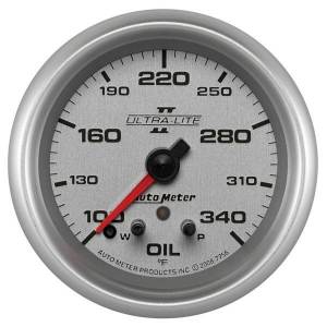 AutoMeter GAUGE OIL TEMP 2 5/8in. 340deg.F STEPPER MOTOR W/PEAK/WARN ULTRA-LITE II - 7756