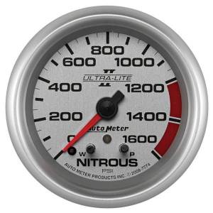 AutoMeter GAUGE NITROUS PRESS 2 5/8in. 1600PSI STEPPER MOTOR W/PK/WRN ULTRA-LITE II - 7774