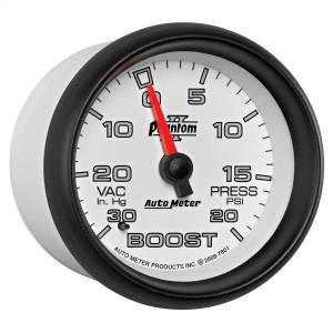 Autometer - AutoMeter GAUGE VAC/BOOST 2 5/8in. 30INHG-20PSI MECHANICAL PHANTOM II - 7801 - Image 4