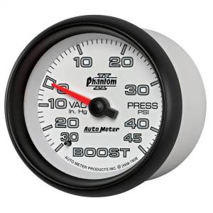 Autometer - AutoMeter GAUGE VAC/BOOST 2 5/8in. 30INHG-45PSI MECHANICAL PHANTOM II - 7808 - Image 2