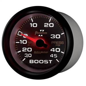 Autometer - AutoMeter GAUGE VAC/BOOST 2 5/8in. 30INHG-45PSI MECHANICAL PHANTOM II - 7808 - Image 3