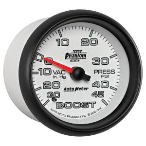 Autometer - AutoMeter GAUGE VAC/BOOST 2 5/8in. 30INHG-45PSI MECHANICAL PHANTOM II - 7808 - Image 4