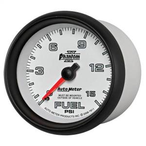 Autometer - AutoMeter GAUGE FUEL PRESSURE 2 5/8in. 15PSI MECHANICAL PHANTOM II - 7811 - Image 2