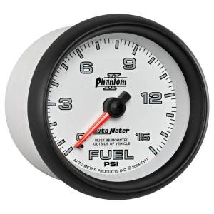 Autometer - AutoMeter GAUGE FUEL PRESSURE 2 5/8in. 15PSI MECHANICAL PHANTOM II - 7811 - Image 4