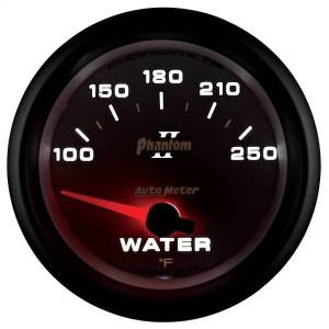 Autometer - AutoMeter GAUGE WATER TEMP 2 5/8in. 100-250deg.F ELECTRIC PHANTOM II - 7837 - Image 6