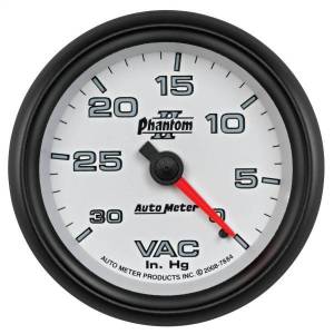 Autometer - AutoMeter GAUGE VACUUM 2 5/8in. 30INHG MECHANICAL PHANTOM II - 7884 - Image 1
