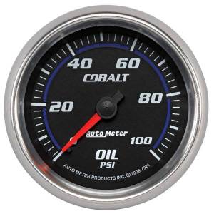 AutoMeter GAUGE OIL PRESSURE 2 5/8in. 100PSI MECHANICAL COBALT - 7921