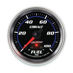 AutoMeter GAUGE FUEL PRESS 2 5/8in. 100PSI STEPPER MOTOR W/PEAK/WARN COBALT - 7963