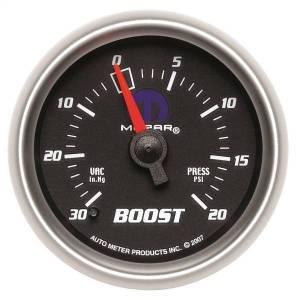 AutoMeter GAUGE VAC/BOOST 2 1/16in. 30INHG-20PSI MECHANICAL BLACK MOPAR - 880012