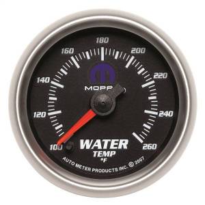 AutoMeter GAUGE WATER TEMP 2 1/16in. 100-260deg.F DIGITAL STEPPER MOTOR BLACK MOPAR - 880018