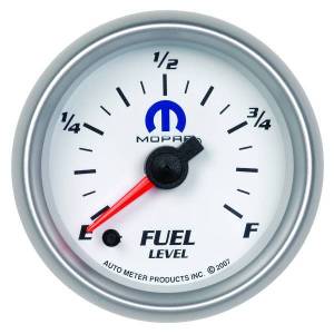 AutoMeter GAUGE FUEL LEVEL 2 1/16in. 0-280O PROGRAMMABLE WHITE MOPAR - 880027