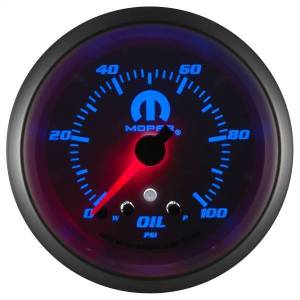 Autometer - AutoMeter GAUGE OIL PRESS 2 5/8in. 100PSI STEPPER MOTOR W/PEAK/WARN WHITE MOPAR - 880249 - Image 6