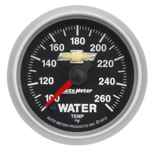 AutoMeter GAUGE WATER TEMP 2 1/16in. 100-260deg.F DIGITAL STEPPER MOTOR CHEVY GOLD BO - 880446