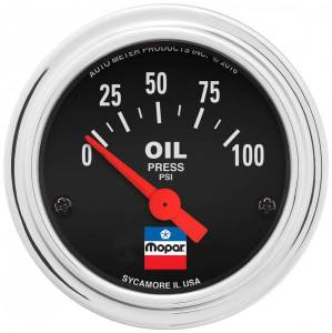 AutoMeter GAUGE OIL PRESS 2-1/16in. 0-100 PSI ELEC MOPAR CLASSIC - 880786