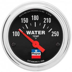 AutoMeter GAUGE WATER TEMP 2-1/16in. 100-250`F ELEC MOPAR CLASSIC - 880787