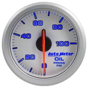 AutoMeter 2-1/16in. OIL PRESS 0-100 PSI AIRDRIVE SILVER - 9152-UL