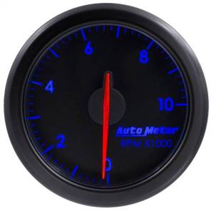 Autometer - AutoMeter 2-1/16in. TACH 0-10000 RPM AIRDRIVE BLACK - 9197-T - Image 1