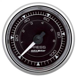 AutoMeter GAUGE PRESS 2 1/16in. 100PSI MECH CHRONO CHROME - 9721