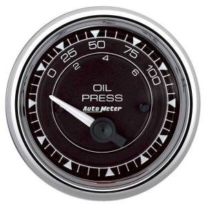 AutoMeter GAUGE PRESS 2 1/16in. 100PSI ELEC CHRONO CHROME - 9727