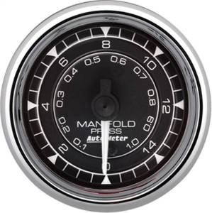 AutoMeter GAUGE MANIFOLD PRESSURE 2 1/16in. 15PSI DIGITAL STEPPER MOTOR CHRONO CHROME - 9750