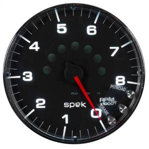 Autometer - AutoMeter GAUGE TACHOMETER 5in. 8K RPM W/SHIFT LIGHT/PEAK MEM BLACK/CHROME SPEK-PRO - P238318 - Image 3