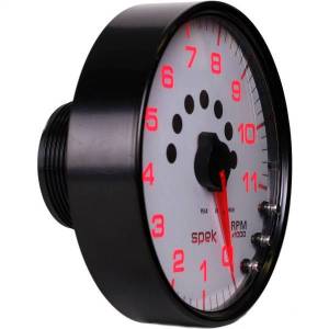 Autometer - AutoMeter GAUGE TACHOMETER 5in. 11K RPM W/SHIFT LIGHT/PEAK MEM WHITE/BLACK SPEK-PRO - P23912 - Image 9