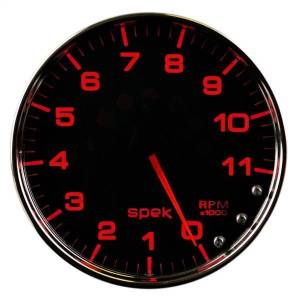 Autometer - AutoMeter GAUGE TACHOMETER 5in. 11K RPM W/SHIFT LIGHT/PEAK MEM BLACK/CHROME SPEK-PRO - P23931 - Image 4