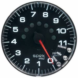 Autometer - AutoMeter GAUGE TACHOMETER 5in. 11K RPM W/SHIFT LIGHT/PEAK MEM BLACK/CHROME SPEK-PRO - P239318 - Image 3