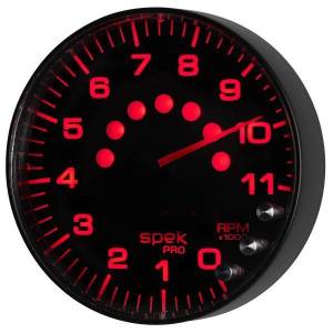 Autometer - AutoMeter GAUGE TACHOMETER 5in. 11K RPM W/SHIFT LIGHT/PEAK MEM BLACK/BLACK SPEK-PRO - P239328 - Image 4