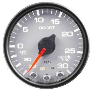 Autometer - AutoMeter GAUGE VAC/BOOST 2 1/16in. 30INHG-30PSI STEPPER MTR W/PK/WRNSLVR/BLK SPEK - P30222 - Image 3