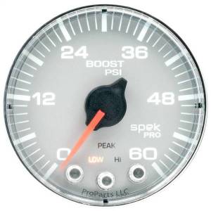 Autometer - AutoMeter GAUGE BOOST 2 1/16in. 60PSI STEPPER MOTOR W/PEAK/WARN SLVR/CHRM SPEK-PRO - P304218 - Image 3