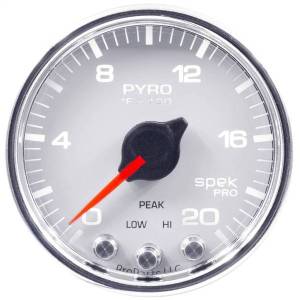 Autometer - AutoMeter GAUGE PYRO. (EGT) 2 1/16in. 2000deg.F STEPPER MOTOR W/PEAK/WARN WHT/CHRM S - P31011 - Image 3