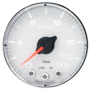 Autometer - AutoMeter GAUGE PYRO. (EGT) 2 1/16in. 2000deg.F STEPPER MOTOR W/PEAK/WARN WHT/CHRM S - P310118 - Image 3