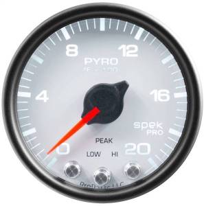 Autometer - AutoMeter GAUGE PYRO. (EGT) 2 1/16in. 2000deg.F STEPPER MOTOR W/PEAK/WARN WHT/BLK SP - P31012 - Image 3