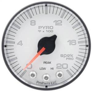 Autometer - AutoMeter GAUGE PYRO. (EGT) 2 1/16in. 2000deg.F STEPPER MOTOR W/PEAK/WARN WHT/BLK SP - P310128 - Image 1