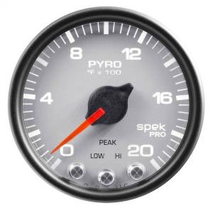 Autometer - AutoMeter GAUGE PYRO. (EGT) 2 1/16in. 2000deg.F STEPPER MOTOR W/PEAK/WARN SLVR/BLK S - P31022 - Image 3