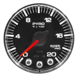 Autometer - AutoMeter GAUGE PYRO. (EGT) 2 1/16in. 2000deg.F STEPPER MOTOR W/PEAK/WARN BLK/CHRM S - P310318 - Image 3
