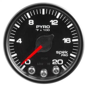 Autometer - AutoMeter GAUGE PYRO. (EGT) 2 1/16in. 2000deg.F STEPPER MOTOR W/PEAK/WARN BLK/BLK SP - P31032 - Image 3