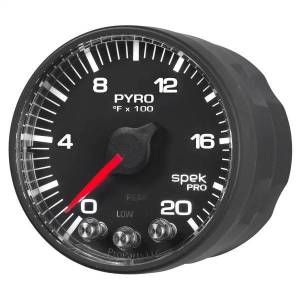 Autometer - AutoMeter GAUGE PYRO. (EGT) 2 1/16in. 2000deg.F STEPPER MOTOR W/PEAK/WARN BLK/BLK SP - P310328 - Image 2