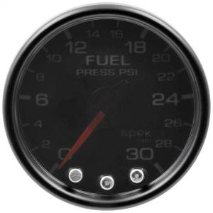 Autometer - AutoMeter GAUGE FUEL PRESS 2 1/16in. 30PSI STEPPER MOTOR W/PK/WRN BLK/SMOKE/BLK SPEK - P31652 - Image 1