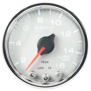 Autometer - AutoMeter GAUGE NITROUS PRESS 2 1/16in. 1600PSI STEPPER MOTOR W/PK/WRN WHT/CHRM SPEK - P32011 - Image 3