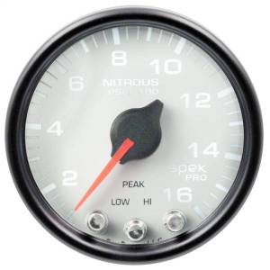 Autometer - AutoMeter GAUGE NITROUS PRESS 2 1/16in. 1600PSI STEPPER MOTOR W/PK/WRN WHT/BLK SPEK - P32012 - Image 3