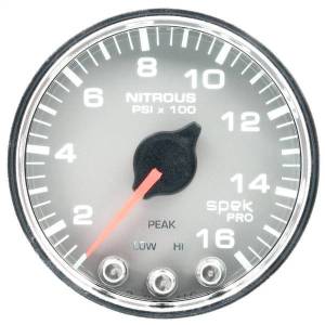 Autometer - AutoMeter GAUGE NITROUS PRESS 2 1/16in. 1600PSI STEPPER MTR W/PK/WRN SLVR/CHRM SPEK - P32021 - Image 3