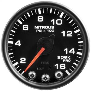 Autometer - AutoMeter GAUGE NITROUS PRESS 2 1/16in. 1600PSI STEPPER MOTOR W/PK/WRN BLK/BLK SPEK - P32032 - Image 3