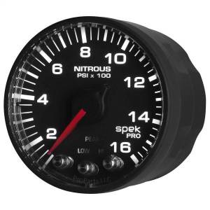 Autometer - AutoMeter GAUGE NITROUS PRESS 2 1/16in. 1600PSI STEPPER MOTOR W/PK/WRN BLK/BLK SPEK - P320328 - Image 3