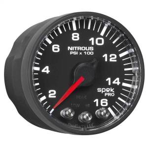 Autometer - AutoMeter GAUGE NITROUS PRESS 2 1/16in. 1600PSI STEPPER MOTOR W/PK/WRN BLK/BLK SPEK - P320328 - Image 4