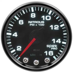 Autometer - AutoMeter GAUGE NITROUS PRESS 2 1/16in. 1600PSI STEPPER MTR W/PK/WRN BK/SMK/BK SPEK - P32052 - Image 3