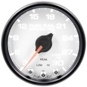 Autometer - AutoMeter GAUGE RAIL PRESS 2 1/16in. 30KPSI STEPPER MOTOR W/PEAK/WARN WHT/BLK SPEK - P32112 - Image 3