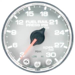 Autometer - AutoMeter GAUGE RAIL PRESS 2 1/16in. 30KPSI STEPPER MOTOR W/PEAK/WARN SLVR/CHRM SPEK - P32121 - Image 3